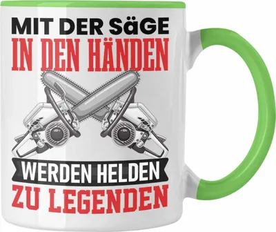 Produktbild von Trendation - Waldarbeiter Tasse Geschenk Holzfans Geschenkidee Waldarbeiter (Grün)