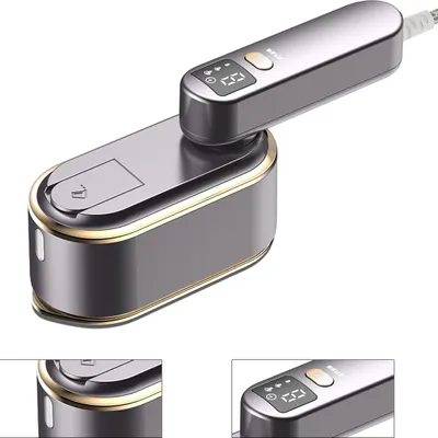 Produktbild von 2-in-1 Tragbarer Dampfglätter mit 3 Dampfstufen, 150 ml, LCD Display, schnell aufheizend