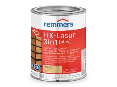 Produktbild von Remmers Aqua HK-Lasur 3in1 farblos 0,75 l, Holzlasur