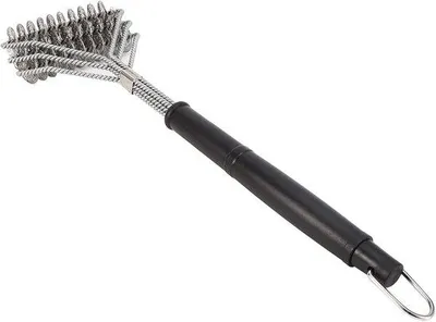 Produktbild von Bürste für Grillroste aus Edelstahl – Ergonomischer Griff – Reinigungszubehör für Grills – Robust und verschleißfest – Ideal für