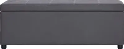 Obrázek produktu pro vidaXL Lavice s úložným prostorem 116 cm šedá umělá kůže