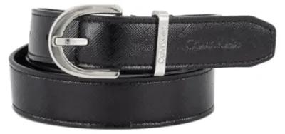 Imagen del producto de Cinturón de Calvin Klein para mujer, hecho de cuero sintético, modelo Bax, color negro, talla XS