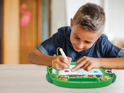 Produktbild von Buntes Magnetisches Zeichenbrett Künstlerisches Kreatives Spielzeug für Mädchen und Jungen - Stylus Stift und Stempel Grün CRANX550 Zeichenbrett