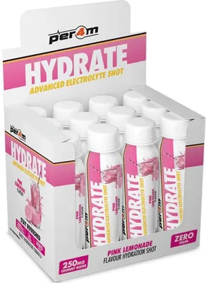 Produktbild von Per4m Hydrate Advanced Electrolyte Shot (12x100ml) Pink Lemonade - Energie & Ausdauer - Elektrolyte