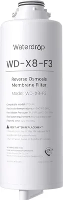 Produktbild von Waterdrop WD-X8-F3 Filter, Einziger Ersatz für WD-X8 800 GPD Umkehrosmosesystem, 24-Monate Lebensdauer, Reduziert PFAS