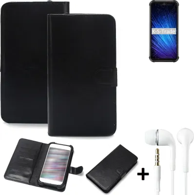 Produktbild von K-S-Trade Wallet Case Handyhülle kompatibel mit Blackview BV9800 Pro Schutzhülle Flip cover Flipstyle Tasche Hülle Flipcover Slim Bumper schwarz +