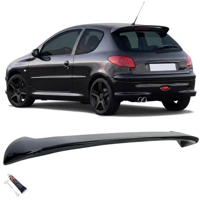 Produktbild von Heckspoiler Dachspoiler Spoiler Schwarz Glanz für Peugeot 206 1999-2009