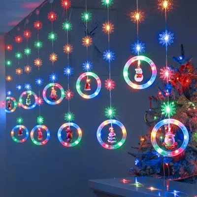 Productafbeelding van Kerstdecoratie, verlichte raamverlichting, 3 m, 120 leds, voor binnen