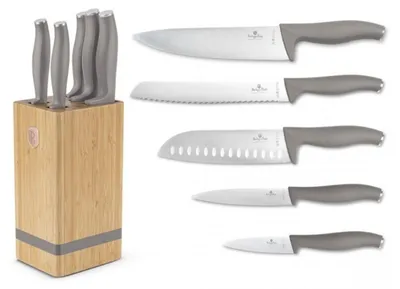 Obrázek produktu pro Berlinger Haus Taupe sada nožů z bambusového bloku BH2974