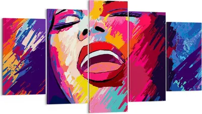Produktbild von Bild auf Leinwand - Leinwandbild - Frau Abstraktion - 160x85cm - Wand Bild - Wanddeko - Wandbilder - Leinwanddruck - Bilder - Kunstdruck - Wanddekoration - Leinwand bilder - Wandkunst - EA160x85-4019