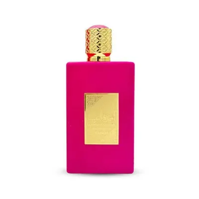 A bottle of perfume on a white background.