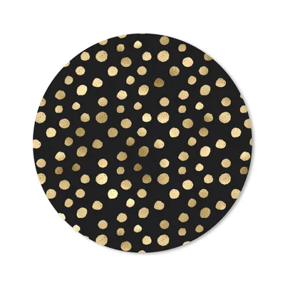 Produktbild von MuchoWow® Mauspad Mousepad Muster - Punkte - Gold 20x20 cm - Mousepads - Maus Mat - Pad - Mausunterlage - Schreibtischmatte