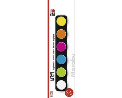 Immagine prodotto di Marabu1210000000204 Marabu Set di colori acrilici "NEON", 6 x 3,5 ml