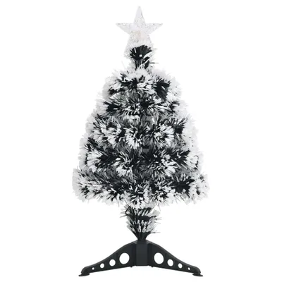 Image de vidaXL Sapin de Noël avec éclairage vert et blanc 64cm fibre de verre