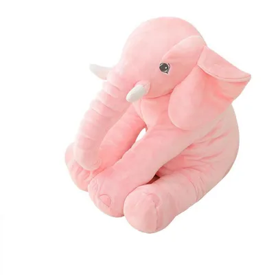 Image de Peluche éléphant XXL, 60 cm, rose, pour décoration de chambre d'enfant