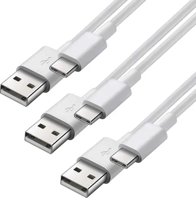 Produktbild von USB-C Schnellladekabel 1m/2m – Power Delivery, USB-A oder Typ-C zu Typ-C, 1/2/3/5/10 Stück für Samsung, iPhone, iPad, MacBook, Android & mehr – USB Typ-C 1 Meter / 3 Stück