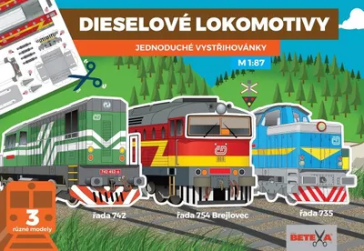 Obrázek produktu pro Dieselové lokomotivy - Jednoduché vystřihovánky