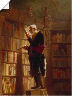 Produktbild von ARTland Poster Der Bücherwurm (Detail). Um 1850 Größe: 60x80 cm