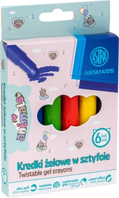 Zdjęcie produktu dla Kredki żelowe w sztyfcie ASTRAKIDS ANIMALS - 6 kolorów 316024905