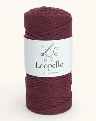 Produktbild von Loopello Baumwollkordel Pro 3 mm 100 m – Burgunder
