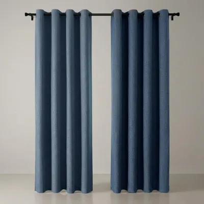 Zdjęcie produktu dla Zasłony zaciemniające z izolacją termiczną, zestaw 2 sztuki, 132 x 210 cm, niebieskie