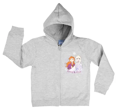 Produktbild von Disney Die Eiskönigin Pullover für Mädchen - Frozen Kinder Kapuzenpullover Hoodie Sweatshirt Grau 110-116