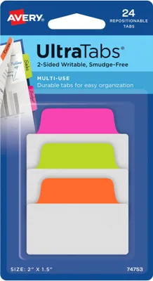 Immagine prodotto di AVERY Zweckform 74753 UltraTabs Multi-Use Haftmarker farbsortiert 24 Blatt