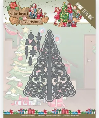 Produktbild von Stanzschablone - Yvonne Creations - The Heart of Christmas - Funkelnder Weihnachtsbaum