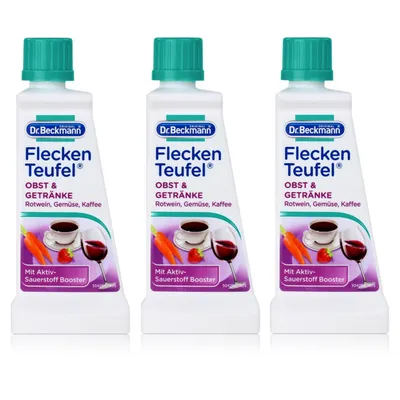 Produktbild von 3x Dr. Beckmann Fleckenteufel Obst & Getränke 50g - Mit Aktiv-Sauerstoff Booste