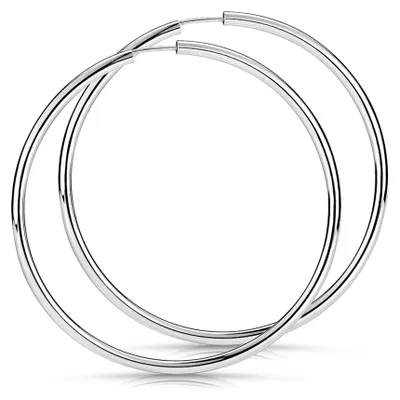 Produktbild von MATERIA 925 Silber Creolen Ohrringe Ringe 60mm groß - Silbercreolen für Damen 2,5mm dünn in Geschenk-Box SO-323