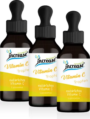 Produktbild von Nimm 3, zahl 2 Aktion Liposomale Vitamin C Tropfen hochdosiert - 2000mg Vitamin C pro Tag (180.000mg in 3 Flaschen) - Keto MCT Öl C8 & C10