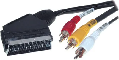 Produktbild von Anschlusskabel Scart Stecker an 3 x Cinch, 2m, Good Connections®