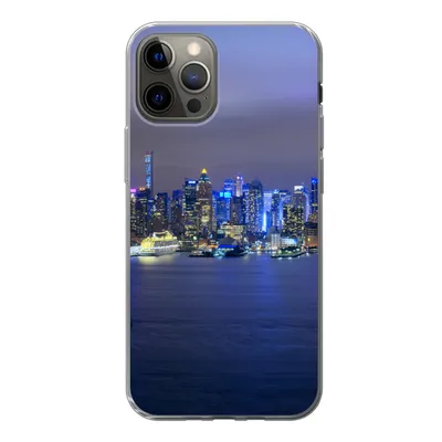 Produktbild von MuchoWow® Handyhülle Schutzhülle Hülle für iPhone 13 Pro New York - Skyline - Nacht Silikon Softcase Handy Hülle - Handy-Tasche