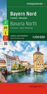 Image de Bavière Nord, carte routière et de loisirs 1:200.000, freytag & berndt
