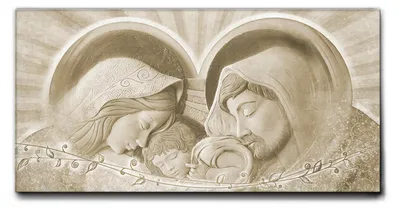Image de Giallobus - 12 - Bénédiction de la Sainte Famille - Beige - Giallobus - 140L x 70l cm - Tableau - Toile à cadre standard