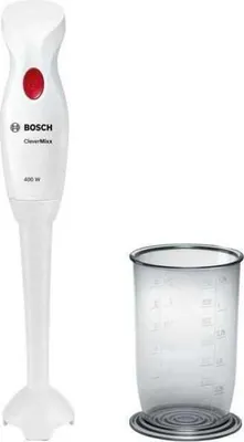 Image de Mixeur plongeant BOSCH MSM14100 CLEVERMIXX, 400W, 1 vitesse, Pied plastique, Bol mixeur, Poignée ergonomique