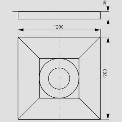 Produktbild von SANIT 03.287.00..0000 Duschbord 1200x1200x45