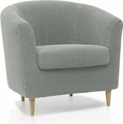 Produktbild von SOFASKINS® Sofabezug, Super Stretch Sofabezug, Exklusive Design Sofabezug, Atmungsaktiv und Langlebig, Einfach zu montieren Sofabezug de. Maße 60-90 cm. Farbe Hellgrau