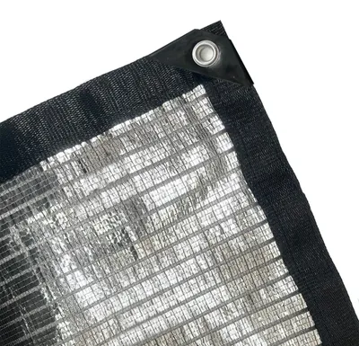 Imagen del producto de Malla de sombreo de aluminio, 75% de protección solar, 3 x 6 metros, con reflectancia UV, ideal para jardines y campamentos