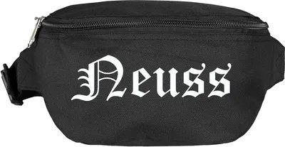 Produktbild von Neuss Bauchtasche - Altdeutsch bedruckt - Gürteltasche Hipbag Schwarz