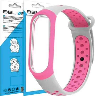 Immagine prodotto di Beline Mi Band 3/4 Design Rosa-Grigio/Rosa-Grigio