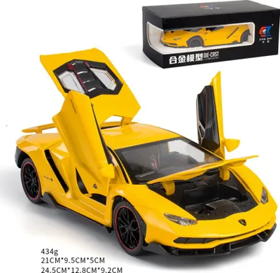 Obrázok produktu pre Simulácia 1:24 Zliatina Šport Automodelka Toy pre Lamborghini LP770 žltá