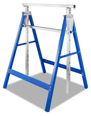 Produktbild von Ikodm 8er Set Arbeitsböcke 7-fach höhenverstellbar 80-130 cm Klappböcke aus Stahl Blau