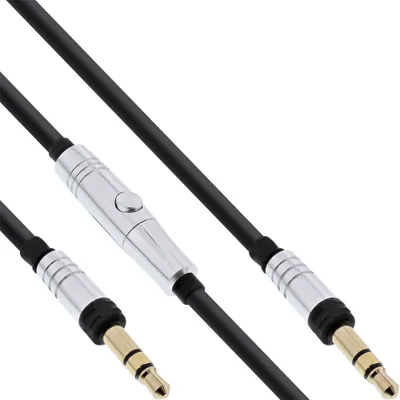 Zdjęcie produktu dla InLine 55359R, 3.5mm, Męska, 3.5mm, Męska, 1,3 m, Czarny, Srebrny