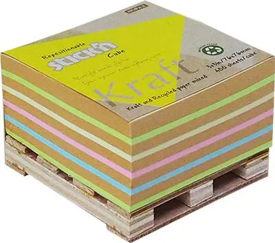 Produktbild von Notizblock Kraft Palette 76X76Mm 5 Farben 400 Blatt
