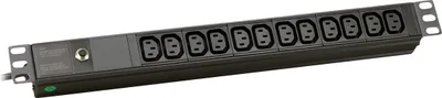 Produktbild von EFB 19" 1HE Steckdosenleiste für USV 12xC13, Zuleitung C14
