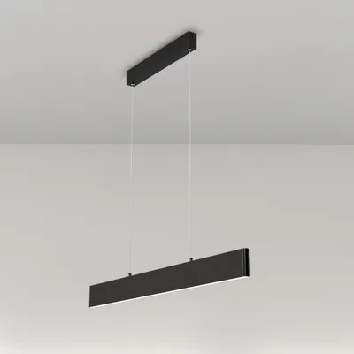 Zdjęcie produktu dla Lampa wisząca LED, metal, czarny matowy, dł. 91 cm