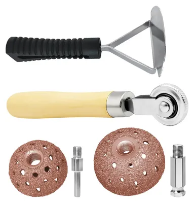 Immagine prodotto di Kit riparazione pneumatici - 4 pezzi - Punte di levigatura e impugnatura - Strumenti per riparazione pneumatici