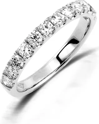 Produktbild von 750er Weißgold Diamant Memory Ring mit Brillanten 0,42 ct. Memoire Eternity 18K Gr. 58