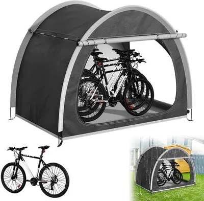 Zdjęcie produktu dla Wodoodporna namiot na rowery – 210 x 150 x 165 cm – miejsce do przechowywania 2 rowerów – odporny na warunki atmosferyczne stojak zewnętrzny